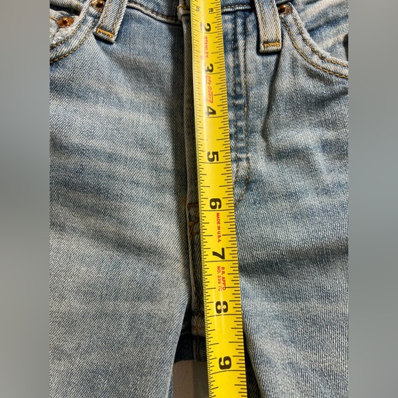 New with imperfections RE/DONE Mid Rise Stovepipe blue jeans 23 - Picture 6 of 8